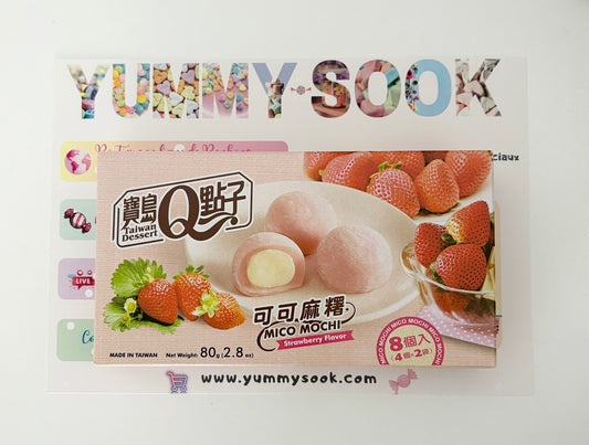 H. Mini Mochi Fraise - Boite de 80g (de Taiwan)