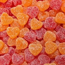 H. Mini Coeurs Rouge Orange Sucré (par 100g)